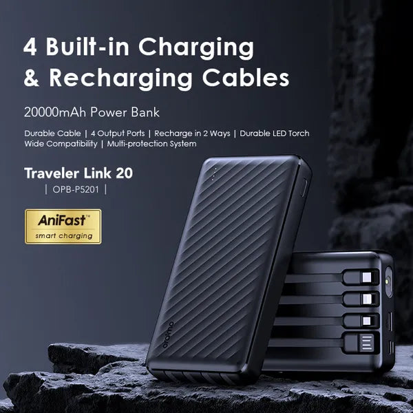 Power Bank Oraimo Traveler Link 20 --20000mAh 12W
