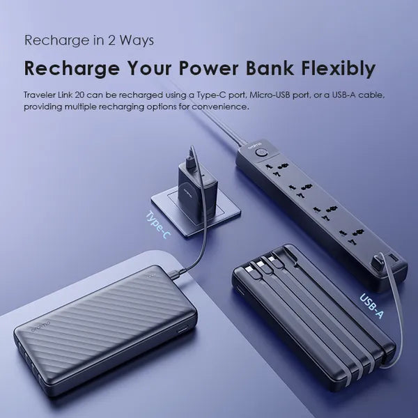 Power Bank Oraimo Traveler Link 20 --20000mAh 12W
