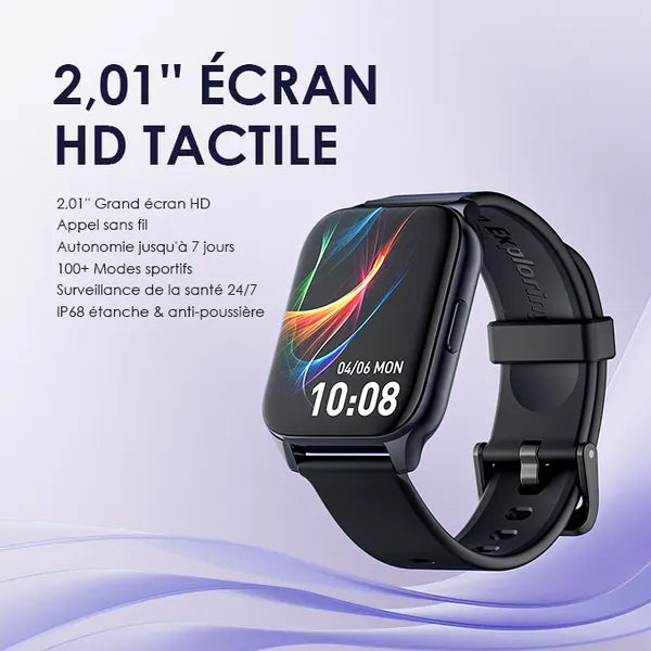 Montre Oraimo Watch 4 Plus 2.01″ HD IP68 Montre intelligente