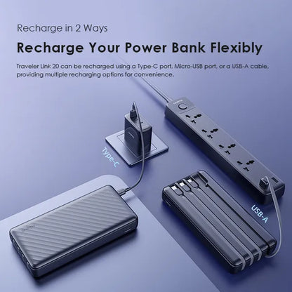 Power Bank Oraimo Traveler Link 20 --20000mAh 12W